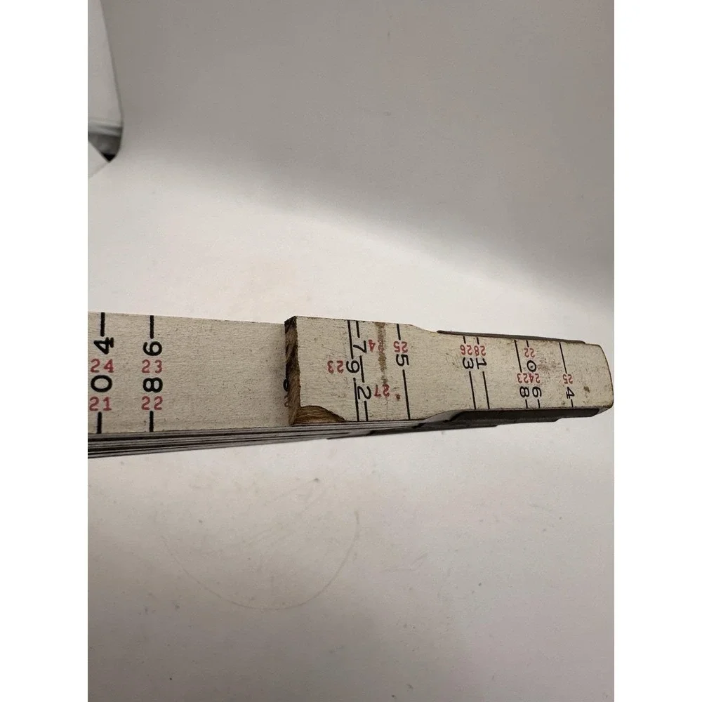 Vintage Lufkin #636 Brick Spacing Folding Ruler Wood Carpenter Tool (5)